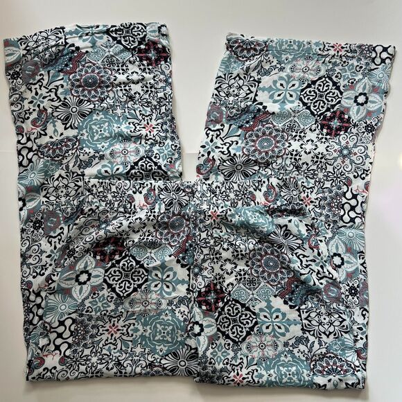 Classic Concepts Floral Pattern Elastic Waist Lightweight Casual Pants M NWOT - Picture 1 of 3